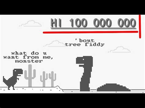 Chrome Dinosaur Game Make Highest Score 100 000 000 World Record 2023 ...