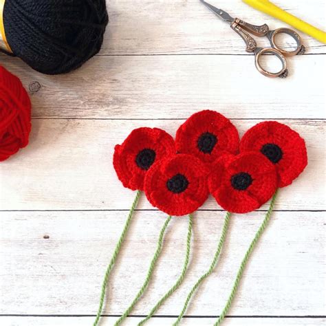 Poppy Free Crochet Pattern • Spin a Yarn Crochet | Crochet poppy free pattern, Crochet poppy ...