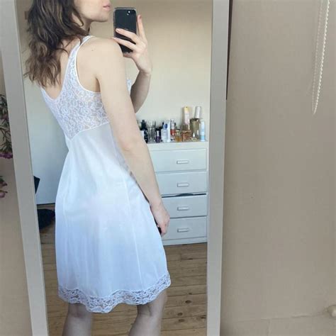 Stunning vintage nightdress slip dress • will fit UK... - Depop