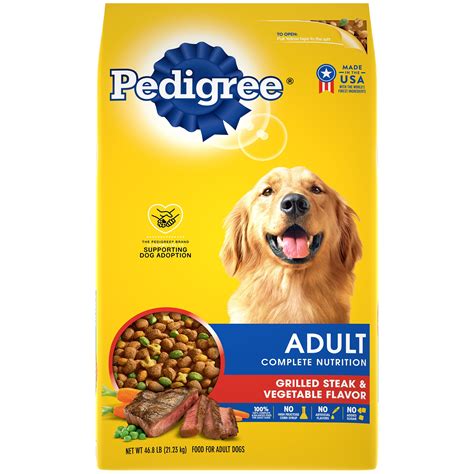 PEDIGREE Complete Nutrition Adult Dry Dog Food Grilled Steak & Veg, 46. ...