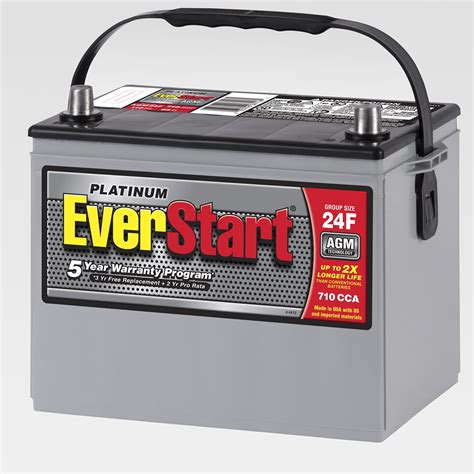 EverStart Platinum AGM Battery, Group Size 24F – Walmart Inventory ...