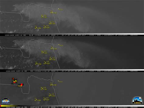 GOES-16 daytime and nighttime images of the West Mims Fire in Georgia — CIMSS Satellite Blog, CIMSS