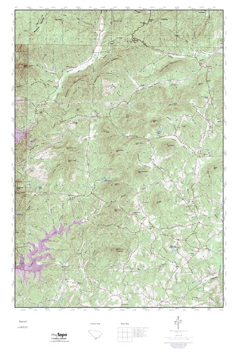 MyTopo Sunset, South Carolina USGS Quad Topo Map