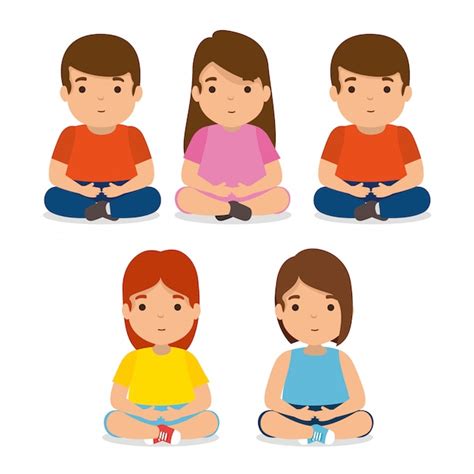 Kids sitting Vectors & Illustrations for Free Download | Freepik