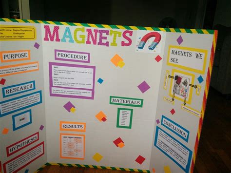 Science fair project on magnets Magnet Science Project, Kindergarten Science Projects, Kids ...