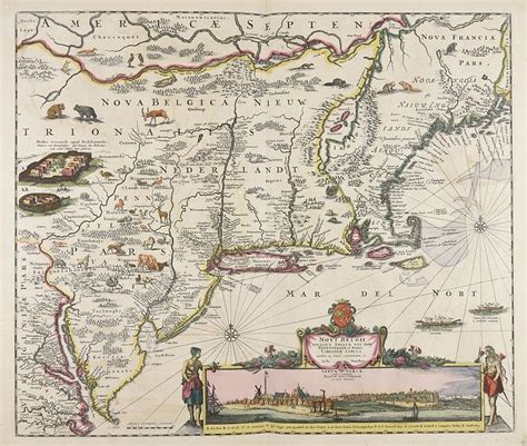 Map of New Netherland (by Justus Danckerts) Map of the New Netherland ...