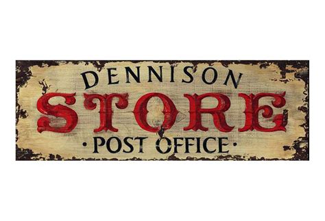 Customizable Dennison Store Post Office Vintage Style Wooden Sign ...