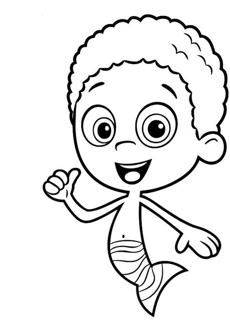 Goby From Bubble Guppies Coloring Page - Free Printable Coloring Pages for Kids