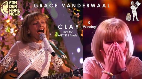 Grace VanderWaal; S11 AGT Finals, #Clay and Winning Moment • 2016.09.13 & 09.14 - YouTube