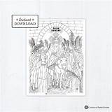 Palm Sunday Catholic Coloring Page Passion SundayJesus Printable  sketch template