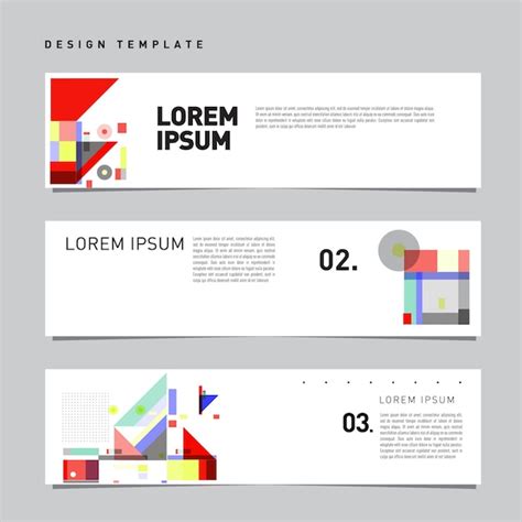 Premium Vector | Minimalist colorful banner set design template