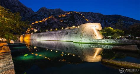 Kotor Walls and Fortress at Night - Travel and Destinations