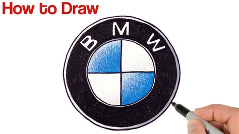 How to Draw BMW Logo | Easy Car Logo Drawing - YouTube