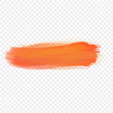 Oil Paint Brush PNG Transparent, Orange Oil Paint Brushes, Orange ...