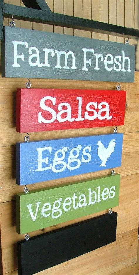 Farm Stand Sign Custom Farmers Market Signage Roadside Natural Foods Store Business Plaques ...