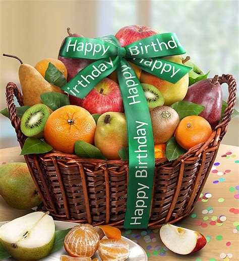 Happy Birthday Premier Orchard Fruit Gift Basket from 1-800-FLOWERS.COM