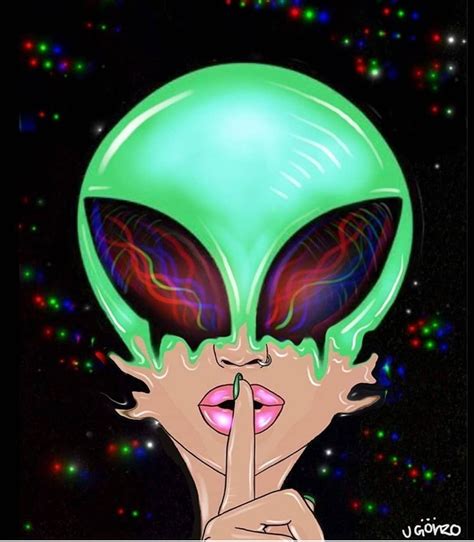 Trippy Drawings Alien - yuderma