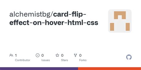 GitHub - alchemistbg/card-flip-effect-on-hover-html-css