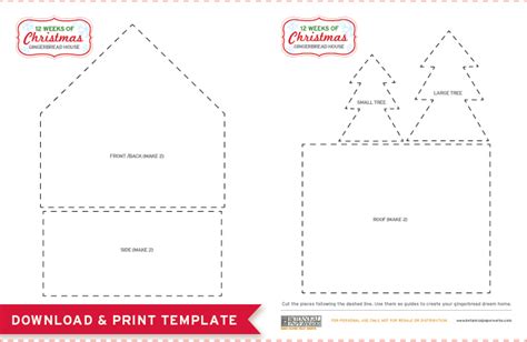 Printable Gingerbread House Template For Kids