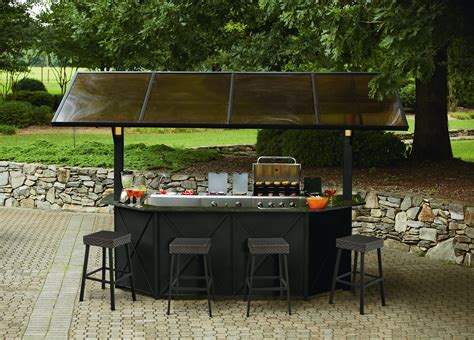 Ty Pennington Style Sunset Beach Deluxe Lighted & music Hardtop Bar with 4 stools - Outdoor ...