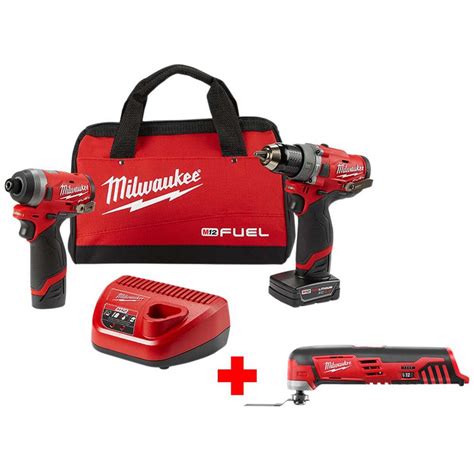 Milwaukee M12 FUEL 12-Volt Li-Ion Brushless Cordless Hammer Drill and ...