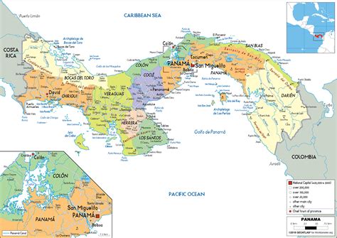 Panama Map (Political) - Worldometer