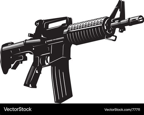 Machine gun Royalty Free Vector Image - VectorStock