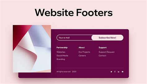 تصميم تذييلات موقع الويب Footer - أفضل الممارسات مع 5 أمثلة