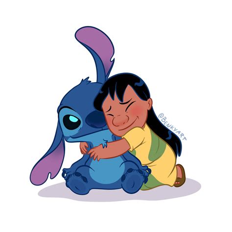 Lilo hugging Stitch by BenkyArt on DeviantArt