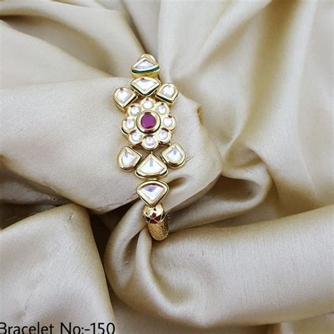 Kundan Bracelet Premium collection | Casual jewelry, Jewellery sketches ...