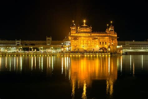 Golden Temple Harmandir Sahib at Night in Amritsar Stock Photo - Image of golden, harmandir ...