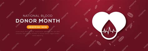 Premium Vector | National blood donor month poster banner background in ...