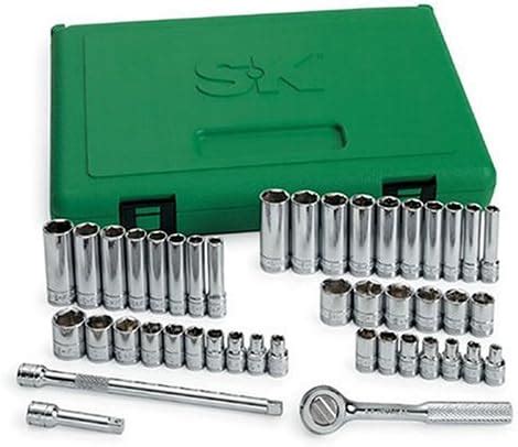 SK Hand Tool 91844 Socket Set - 44 Piece Metric Assortments, Corrosion Resistant, Heavy Duty ...