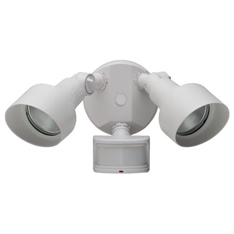 Heath Zenith 240° Motion-Sensing Outdoor Security Light-SL-5597-WH - The Home Depot