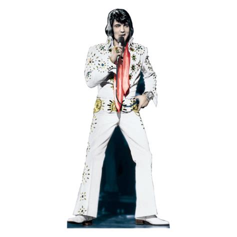 Elvis Presley White Jumpsuit Cardboard Cutout Free Shipping