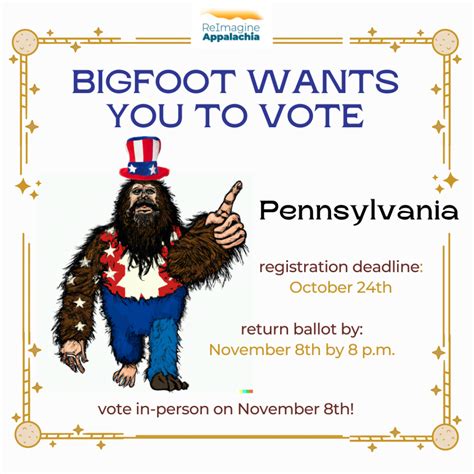 Appalachian Cryptids want to make sure you register to vote - ReImagine ...