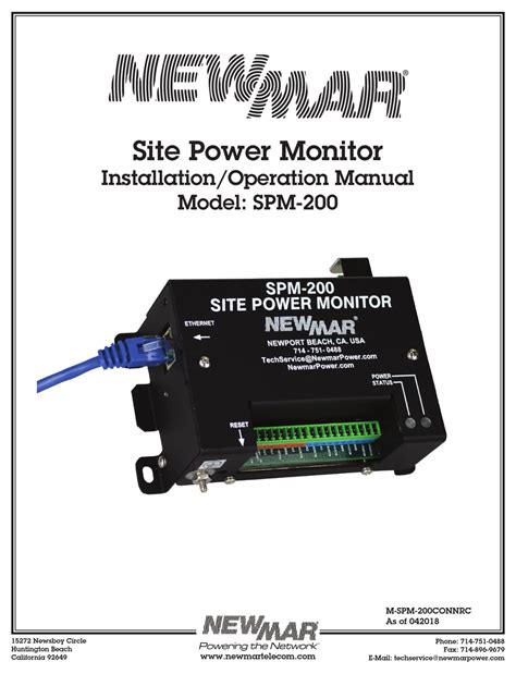 NEWMAR SPM-200 INSTALLATION & OPERATION MANUAL Pdf Download | ManualsLib