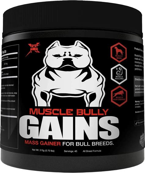 Muscle Bully Gains - Mass Weight Gainer, Whey Protein for Dogs (Bull ...