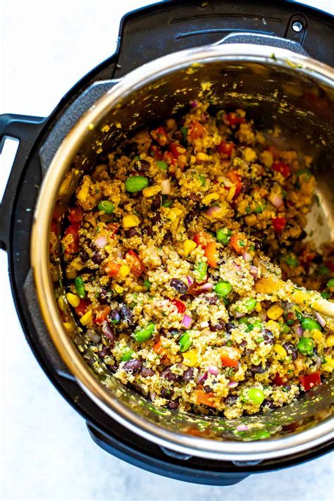 Instant Pot Black Bean Quinoa Salad - Eating Instantly