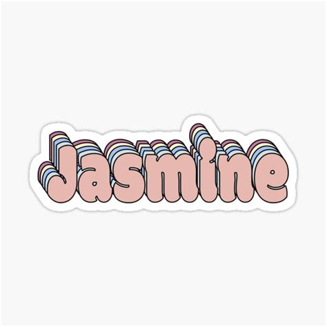 "Jasmine Name " Sticker for Sale by ashleymanheim | Redbubble