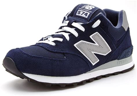 New Balance classic retro running navy blue & grey trainers ML 574 NN | eBay