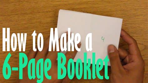 How to Make a 6-page Booklet - YouTube