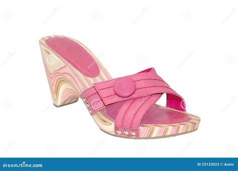 Pink woman summer shoe stock image. Image of clothing - 23133023