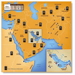 Custom maps - Middle East Oil in 2003 Map