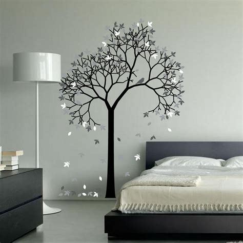 Aspen Tree Wall Decal Sticker Vinyl Nursert Art Leaves and Birds #1267 ...