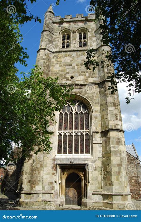 Wimborne Minster Church stock photo. Image of trees, norman - 40168088