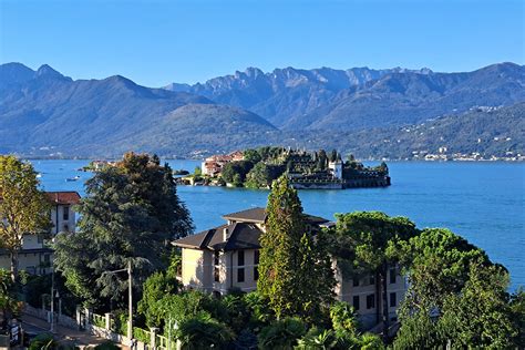 Beautiful offshore island in the middle of Lake Maggiore