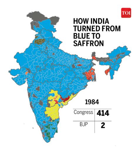 India Election Results: India's march from blue to saffron | India News ...