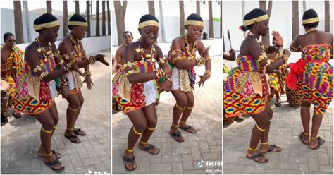 Beautiful Twin Ashanti Dancers Wow Folks With Beautiful Kete Dance Moves - YEN.COM.GH