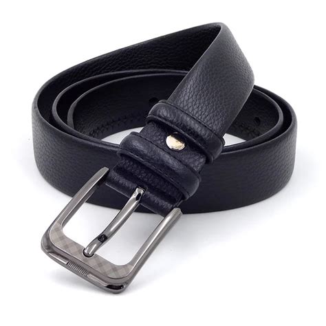 Mantieqingway Formal Business Mens Cowskin Belt Leather Waist Belt for Male Casual Pin Buckle ...